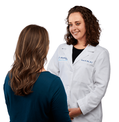 Dr Wahl with patient