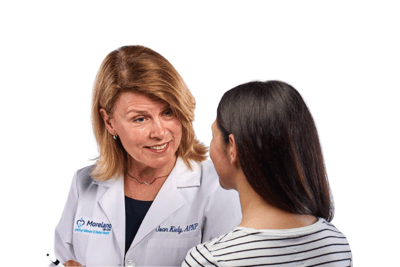 Moreland OB-GYN Provider Joan Kiely Discussing Menopause with Patient