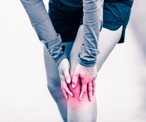 Osteoarthritis affecting the knee joint