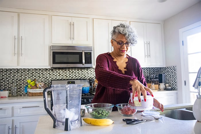 Woman making healthy choices