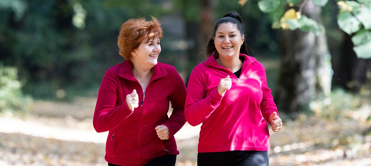 two women going on a run together